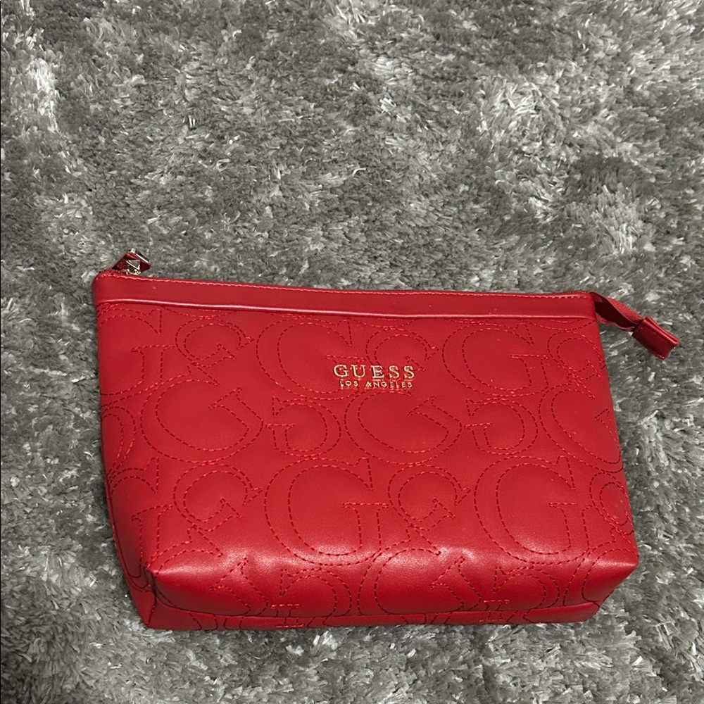 Guess Bold Red Cosmetic Bag